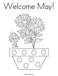 Welcome May! Coloring Page