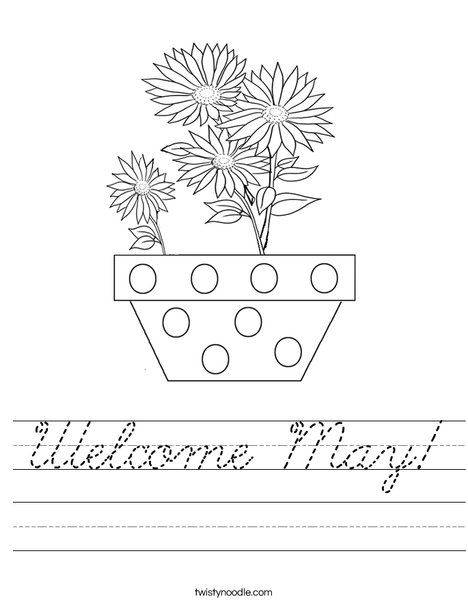 Welcome May Worksheet