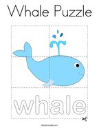 Whale Puzzle Coloring Page