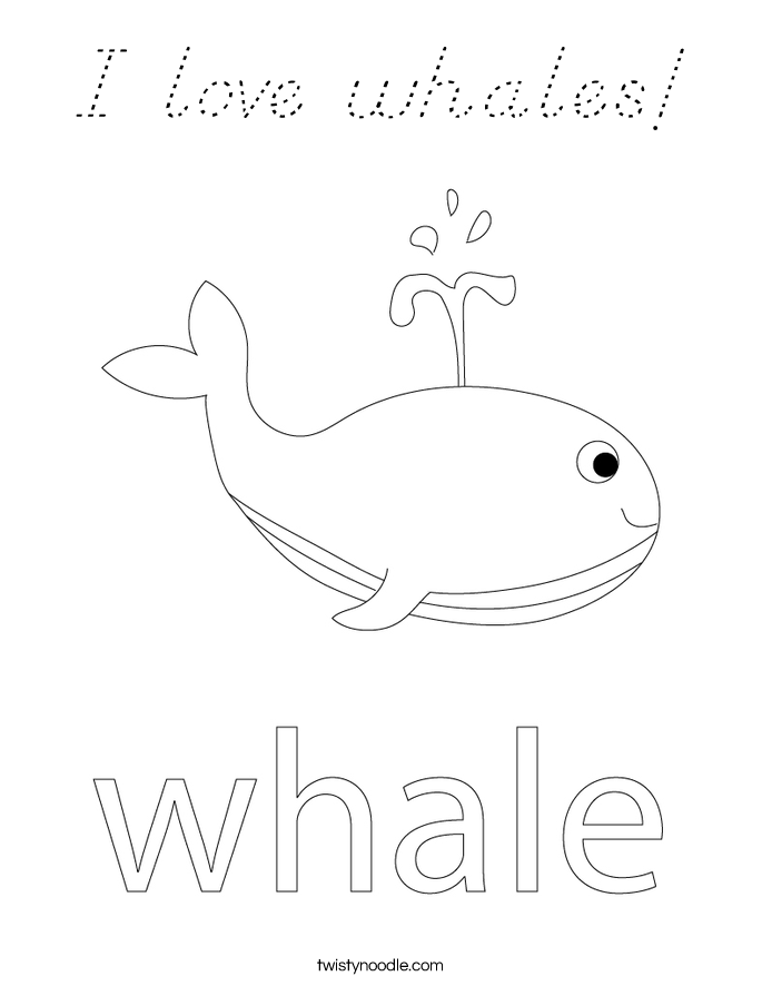 I love whales! Coloring Page