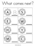 What comes next Coloring Page