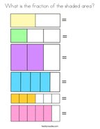 What is the fraction of the shaded area Coloring Page