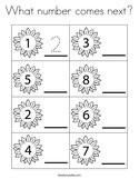 What number comes next Coloring Page