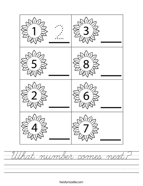 What number comes next? Worksheet