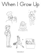 When I Grow Up Coloring Page