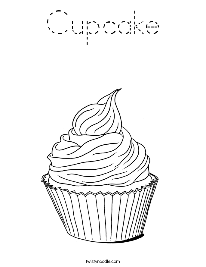 Cupcake Coloring Page