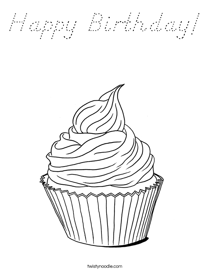 Happy Birthday! Coloring Page