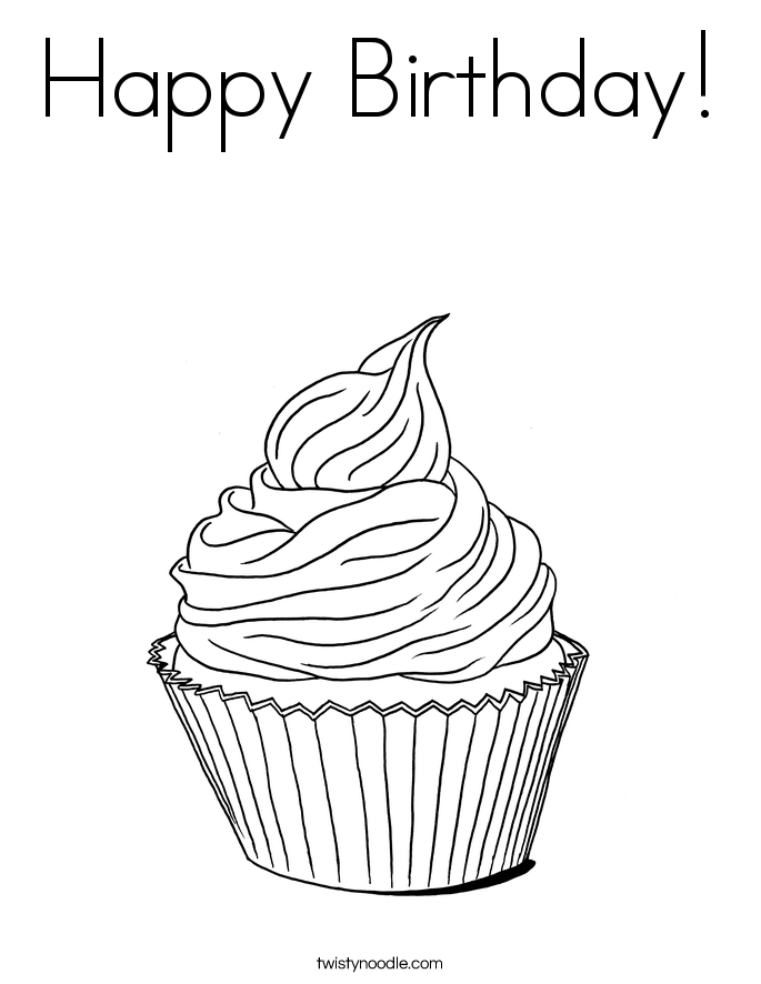 Happy Birthday! Coloring Page