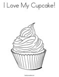 I Love My Cupcake! Coloring Page