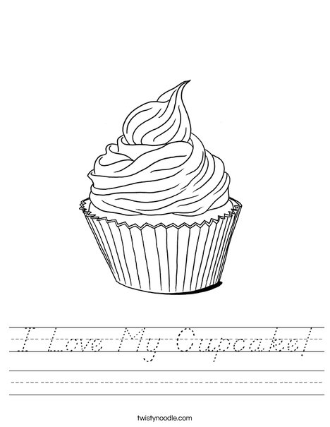 Whimsical Cupcake Worksheet
