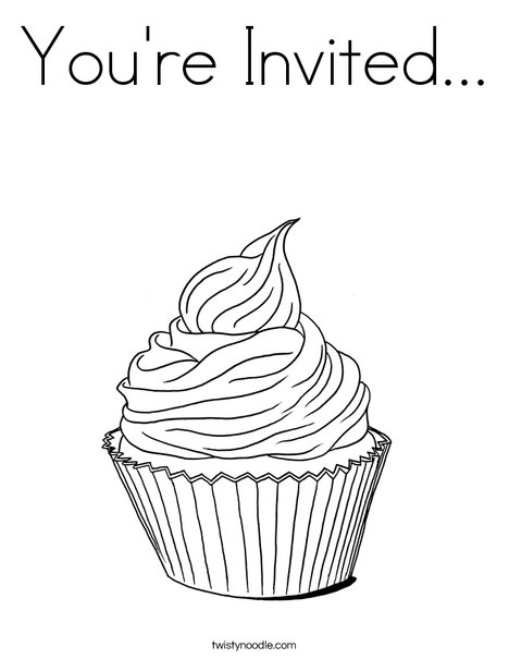 Whimsical Cupcake Coloring Page