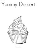 Yummy Dessert Coloring Page