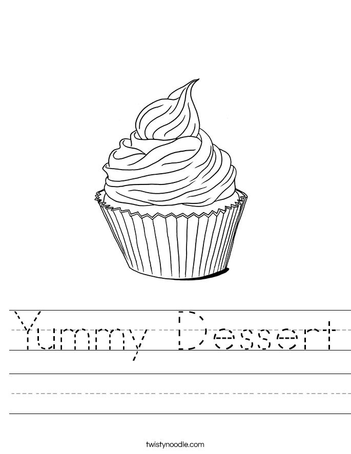 Yummy Dessert Worksheet