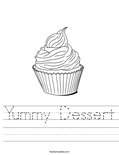 Yummy Dessert Worksheet