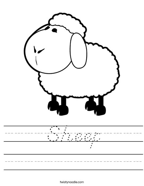 White Sheep Worksheet