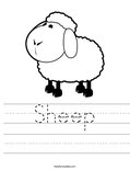 Sheep Worksheet