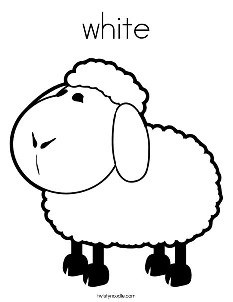 White Sheep Coloring Page
