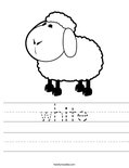 white Worksheet