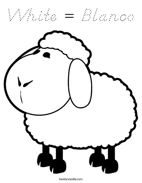 White Sheep Coloring Page