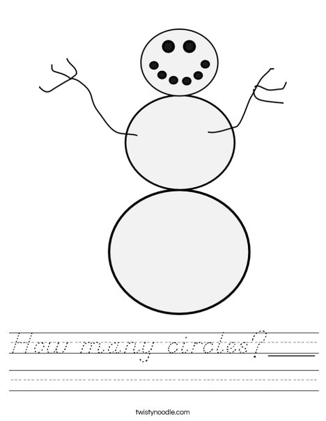 White Snowman Worksheet