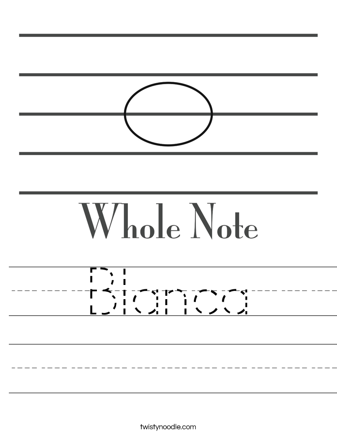 Blanca Worksheet