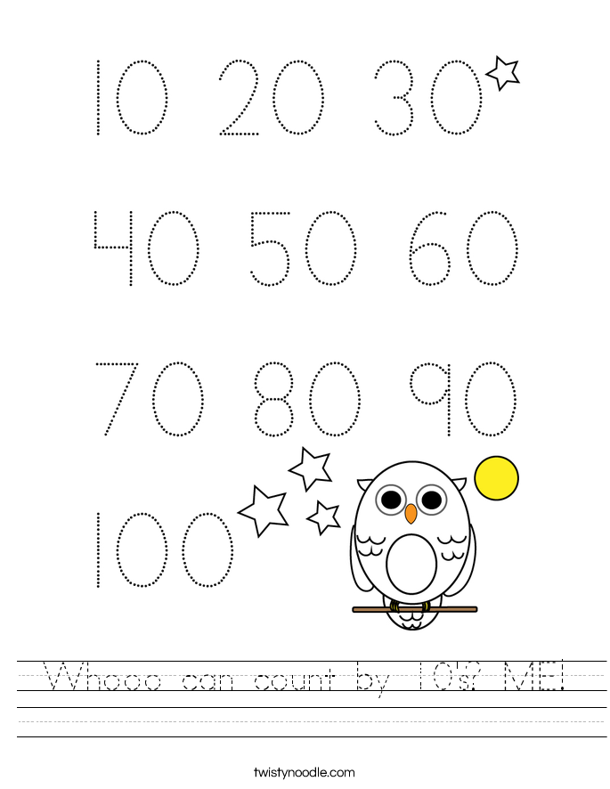 Counting In 10s Worksheet