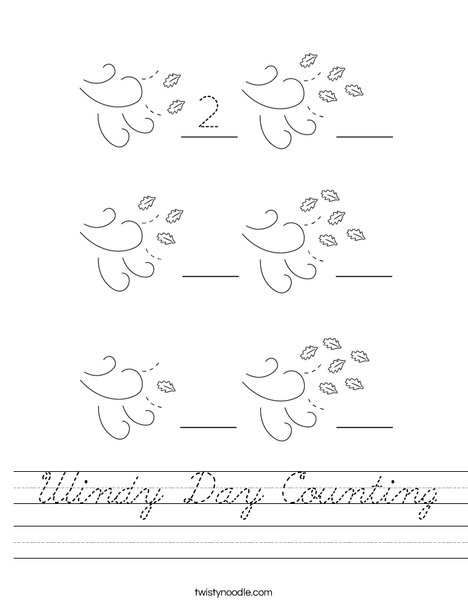 Windy Day Counting Worksheet