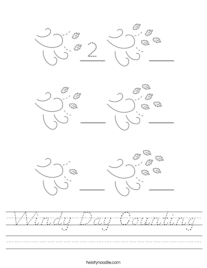 Windy Day Counting Worksheet