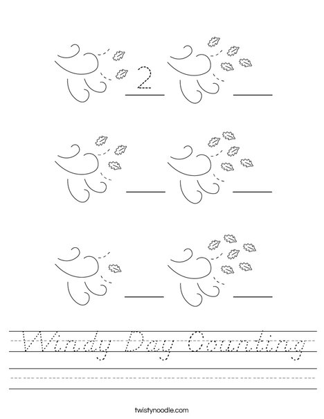 Windy Day Counting Worksheet