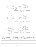 Windy Day Counting Worksheet