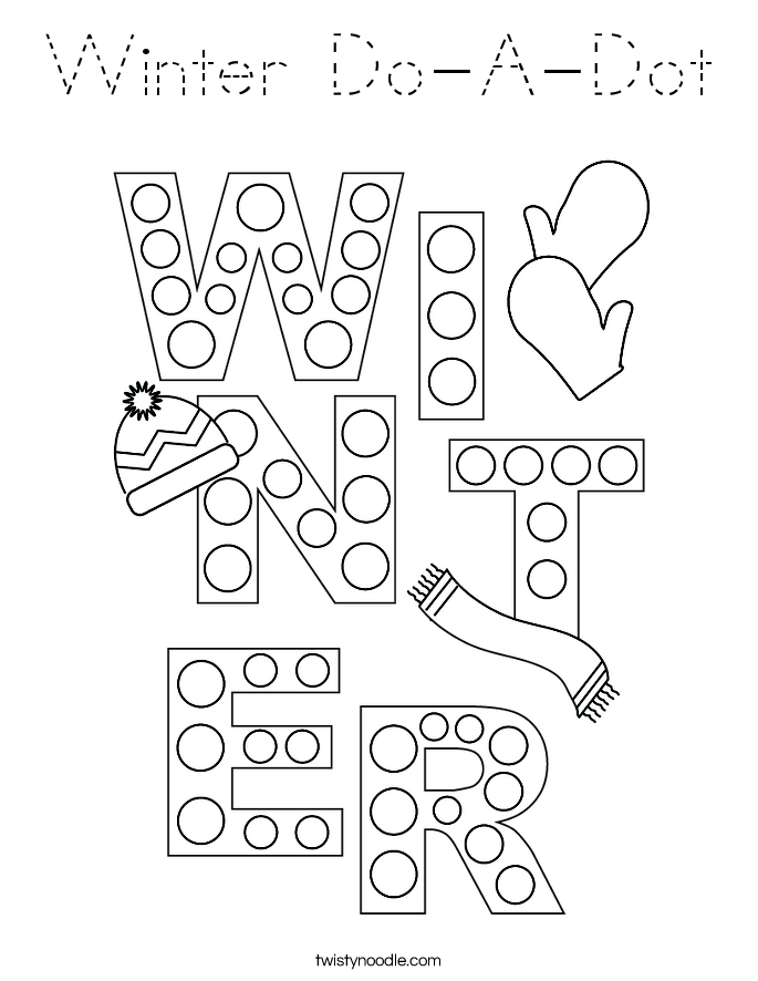 Winter Do-A-Dot Coloring Page