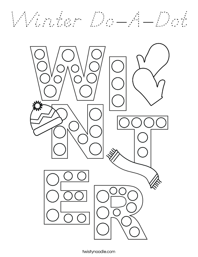 Winter Do-A-Dot Coloring Page