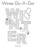 Winter Do-A-Dot Coloring Page