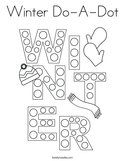 Winter Do-A-Dot Coloring Page
