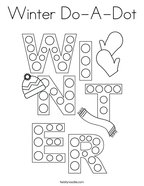 Winter Do-A-Dot Coloring Page