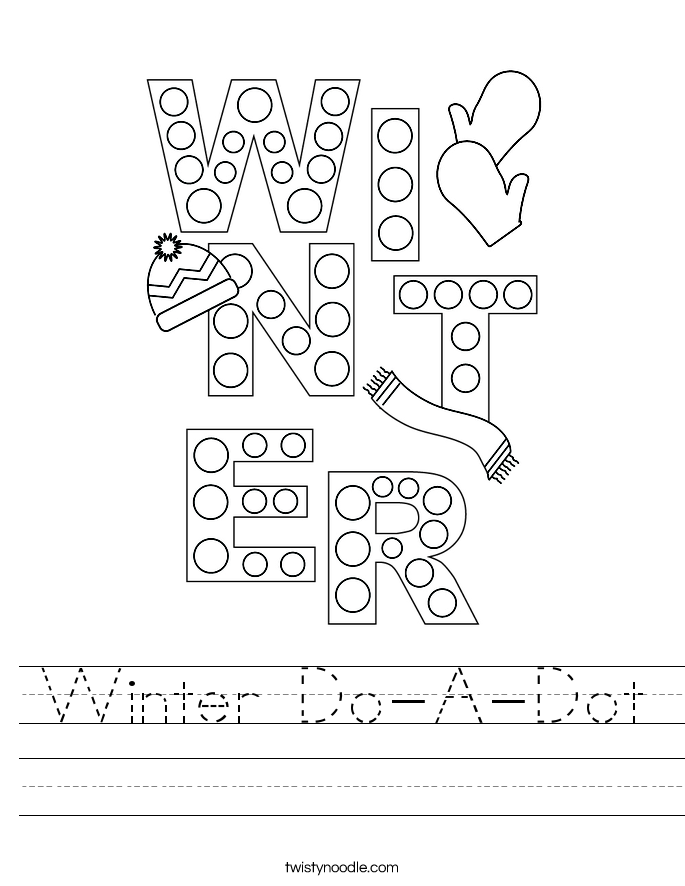 Winter Do-A-Dot Worksheet