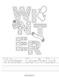 Winter Do-A-Dot Worksheet