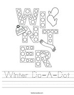 Winter Do-A-Dot Handwriting Sheet