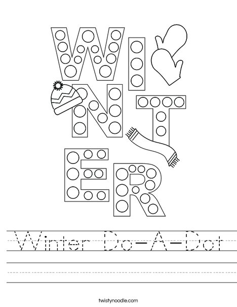 Winter Do-A-Dot Worksheet