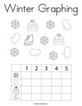 Winter Graphing Coloring Page
