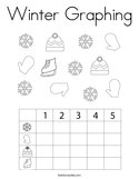 Winter Graphing Coloring Page