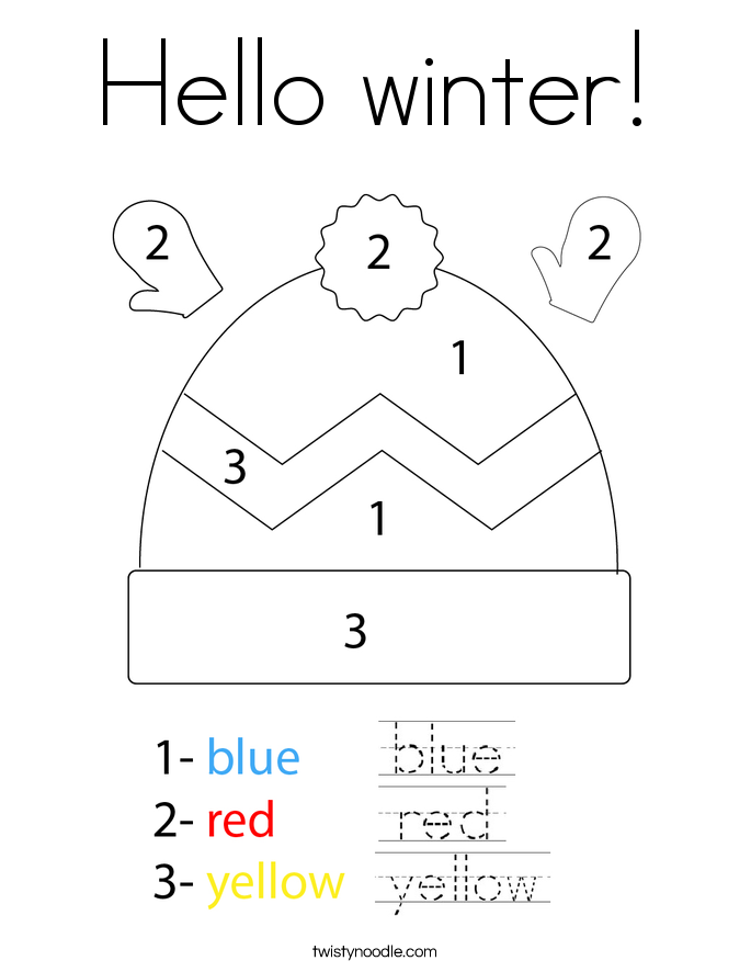 Hello winter! Coloring Page