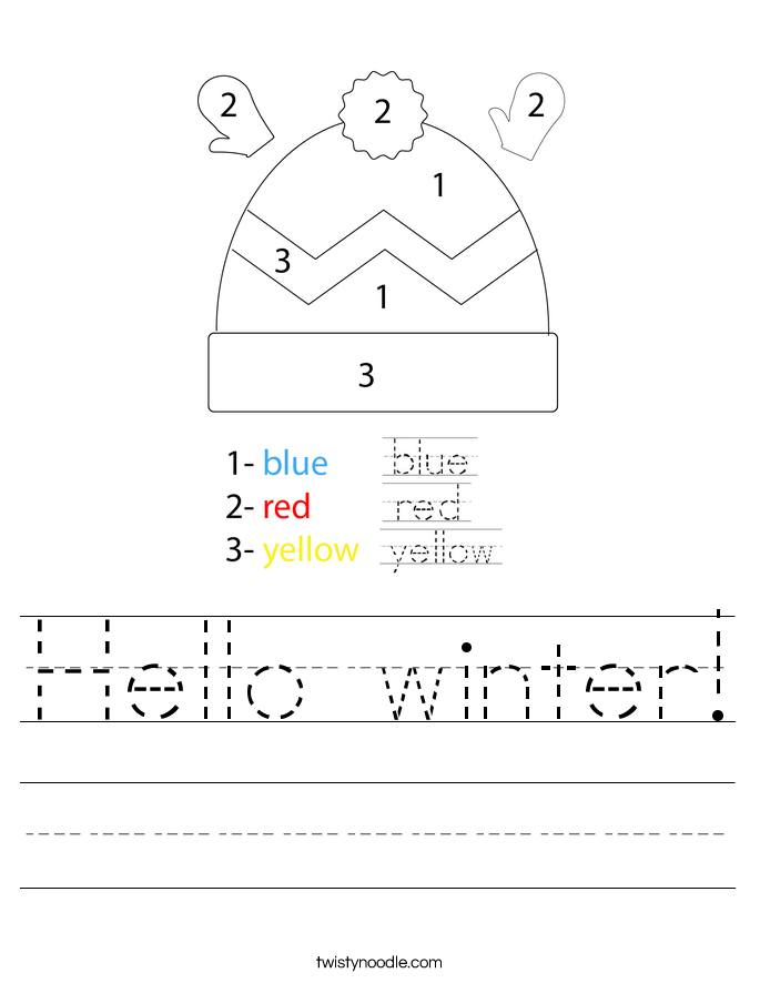 Hello winter! Worksheet