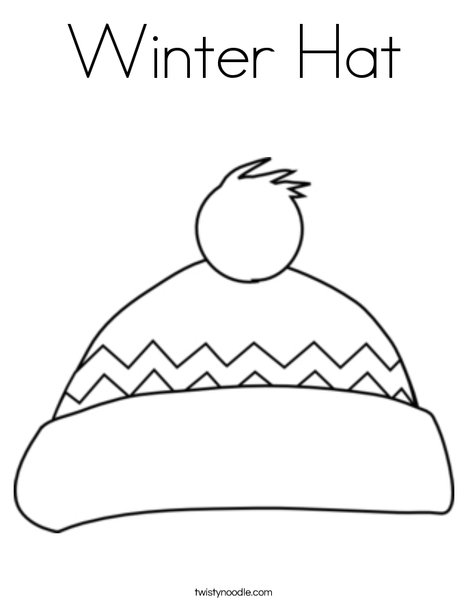 Winter Hat Coloring Page - Twisty Noodle Winter Hat Coloring Page - Twisty Noodle