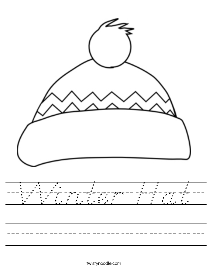 Winter Hat Worksheet