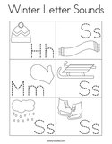 Winter Letter Sounds Coloring Page