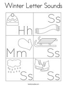 Winter Letter Sounds Coloring Page