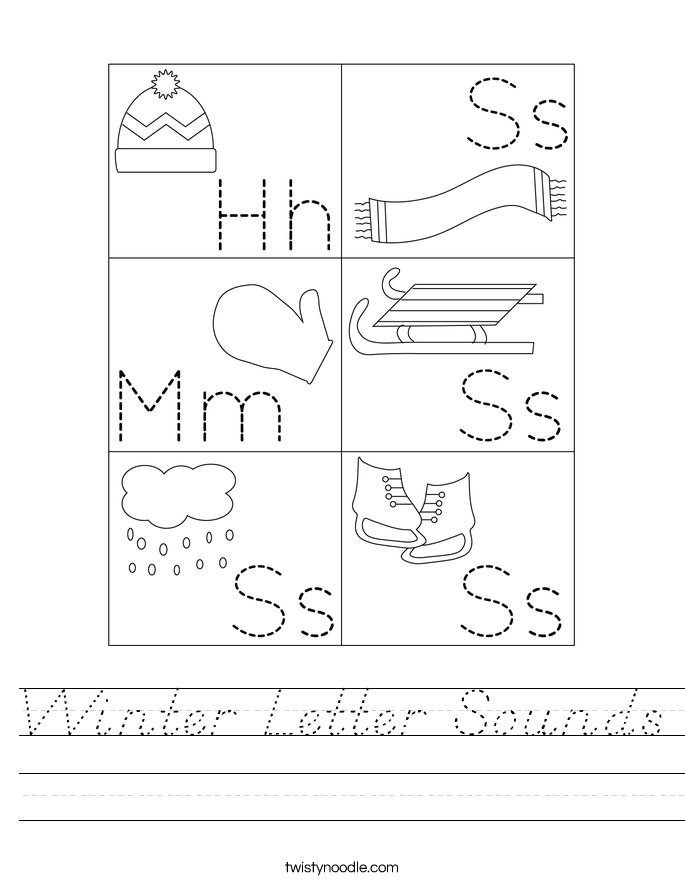 Winter Letter Sounds Worksheet