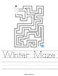 Winter Maze Worksheet