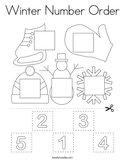 Winter Number Order Coloring Page